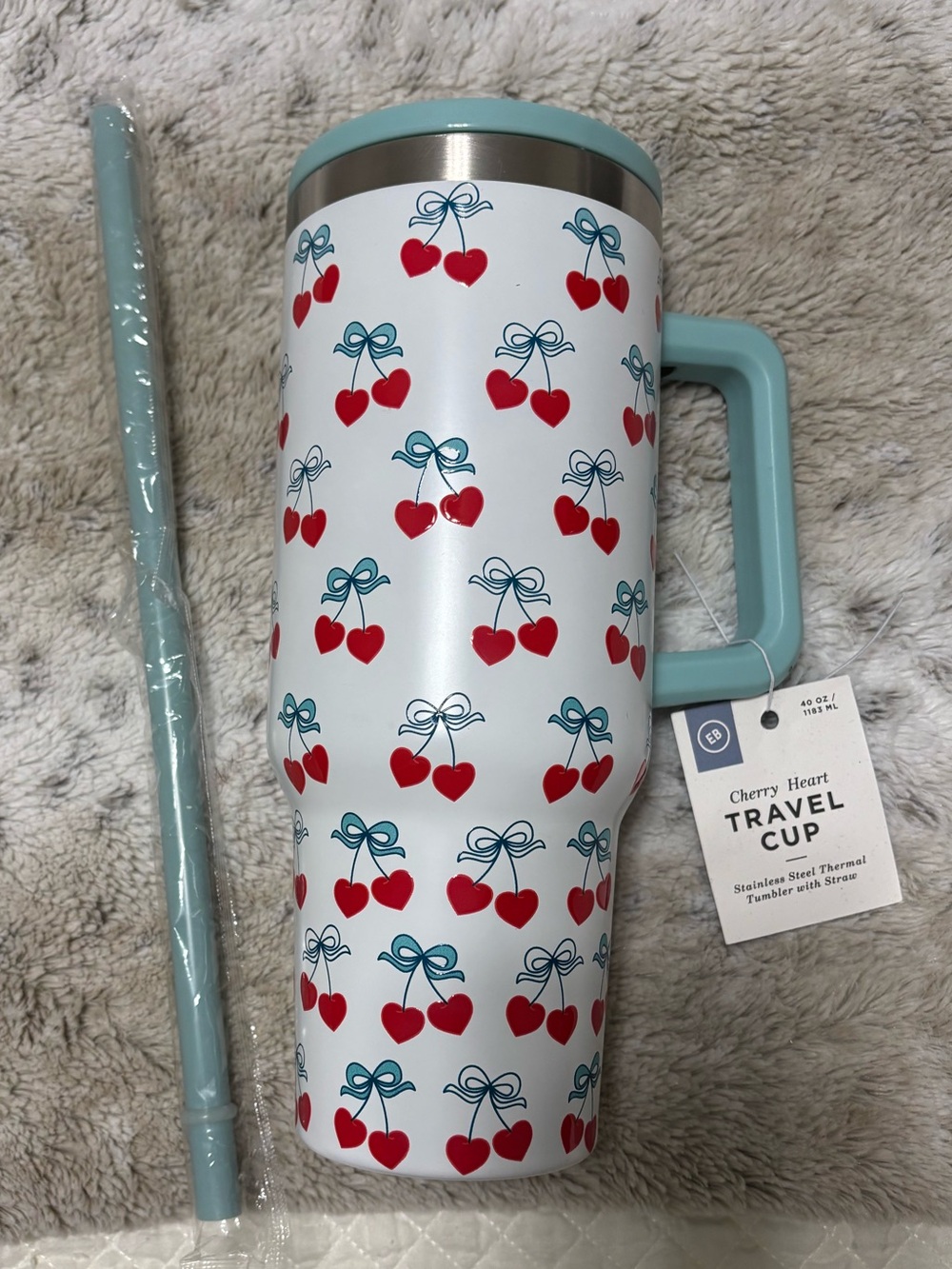 Earthbound trading co cherry heart travel cup